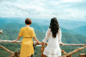 A visual representation of finding wonder and exploring stillness through travel.