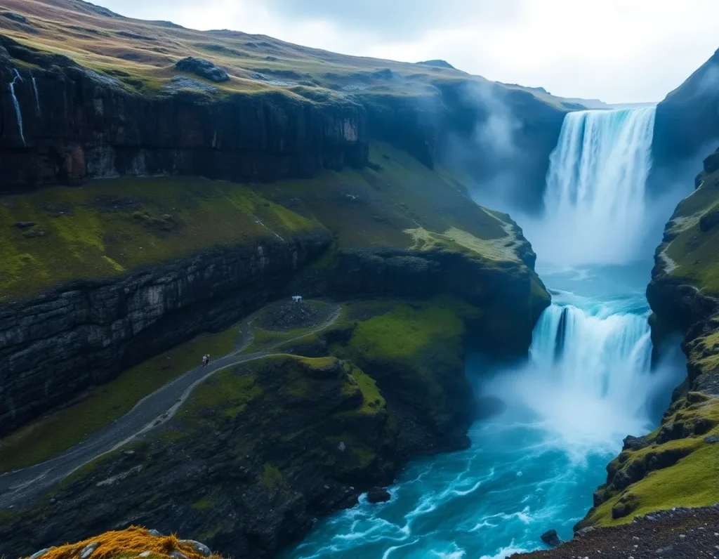 Gullfoss waterfall on the Golden Circle in Iceland